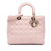 Large Lambskin Cannage Lady Dior